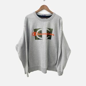 Champion Crew Neck Sweatshirt Gray Size XXL